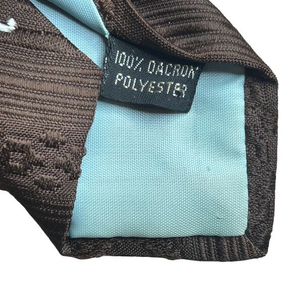 Brown Embroidered Tie - Picture 6 of 7